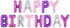 HAPPY BIRTHDAY Air-Fill Foil Phrase Balloon Bunting Multi Pinks