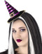 Ladies Purple/Black Mini Witch Hat