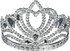 Princess Silver Sparkling Tiara, 5.3" x 3.3"