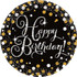 Gold Sparkling Celebration Happy Birthday Paper Party Plates - 8 Pack