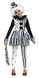 Girls Monochrome Killer Clown Costume