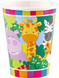 Jungle Friends Birthday Party Paper Cups - 8 Pack