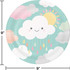Sun and Clouds Baby Shower Paper Dinner Plates-8 Pcs, Multicolor