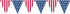 4th July USA Stars & Stripes Pennant Bunting - 3.65m
