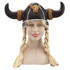 Viking Helmet with Blonde Plaits One Size