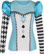 Adult Alice in Wonderland Long Sleeve Top Costume