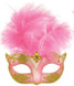 Baby Pink Feather Mask