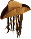 Brown Pirate Hat with Dreadlocks