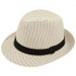 White Pinstripe Gangster Hat