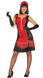 Ladies Red/Black Flapper Fancy Dress Costume