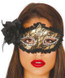 Ladies Black/Gold Masquerade Mask