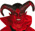 Mens Curled Demon Horns