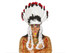 Indian chief feather headdress for adults