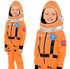 Kids Orange Spacesuit Costume