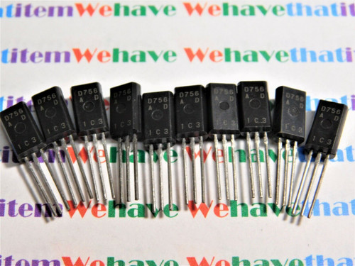 2SD756A / D756A / TRANSISTOR / TO92 EXTENDED / 10 PIECES (qzty)