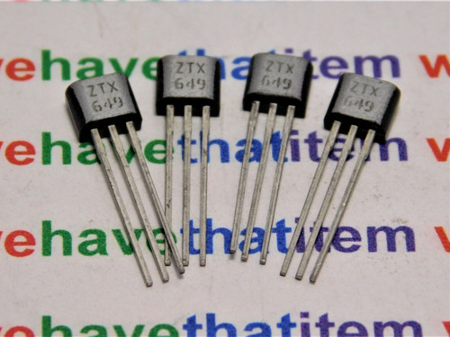 ZTX649 / CROSSES TO NTE2659 / TRANSISTOR / TO92 COMPATIBLE / 4 PIECES  (qzty)