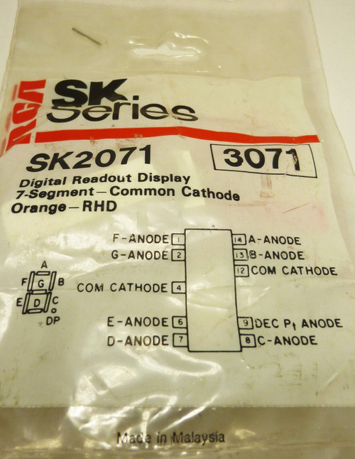 SK2071/COMP TO NTE3071, ECG3071 /DIGITAL READOUT DISPLAY/2 PIECES /  (qzty)