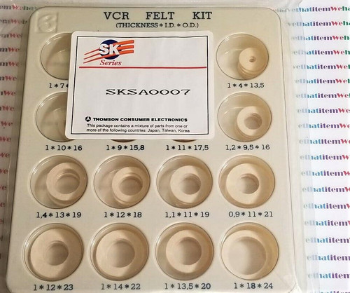 VCR FELT KIT / 16 SIZES  /1 PIECE (QZTY)