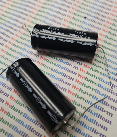 220mfd 200v / ELECTROLYTIC CAPACITOR / AXIAL / 2 PIECES (qzty)
