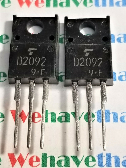 2SD2092 / D2092 / TRANSISTOR / TO220 / 2 PIECES (qzty)