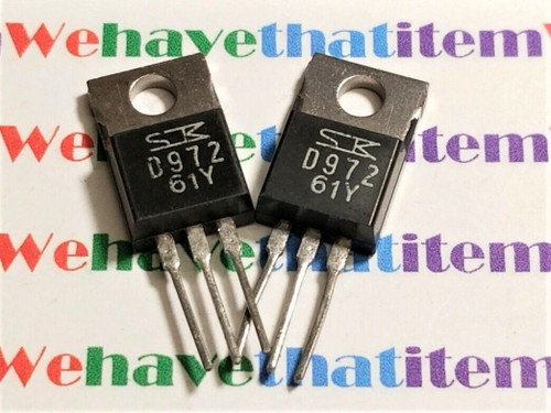 2SD972 / D972 / TRANSISTOR  / TO220 / 2 PIECES  (qzty)