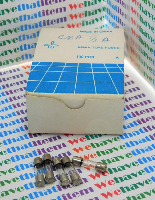 GMA FAST BLOW GLASS FUSE /  .5amp  / 5x20mm / 10 PIECES (qzty)
