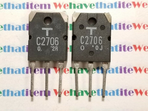 2SC2706 / TRANSISTOR / BLACK / SHORT LEADS / 2 PIECES (qzty)