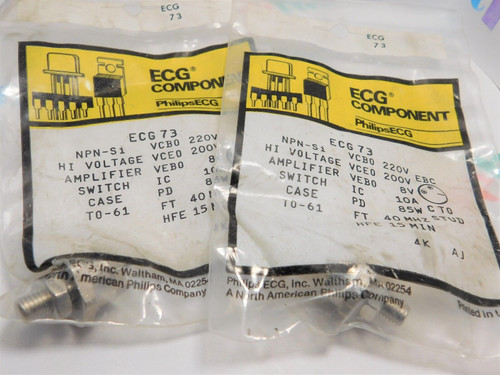 ECG73 / COMPARABLE TO NTE73 / HIGH VOLTAGE SWITCH / TO61 / 2 PIECES (qzty)