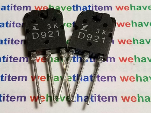 2SD921 / D921 / TRANSISTOR / TO3P / LONG LEADS / 2 PIECES (qzty)