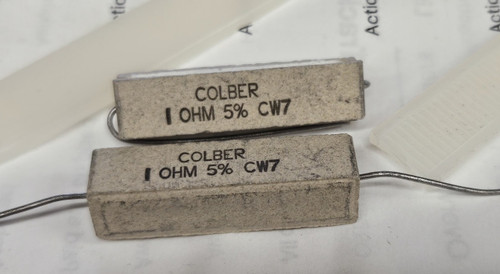 1ohm 5w AXIAL CEMENT RESISTOR / 3 PIECES (qzty)