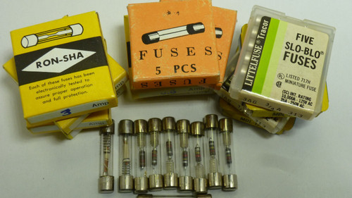 MDV /  SLOW BLOW GLASS FUSE / 6.25 amp  / 5 PIECES /  (qzty)