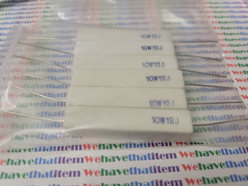 1ohm 10w / AXIAL DISCHARGE WIREWOUND CEMENT RESISTOR / 10 PIECE (qzty)
