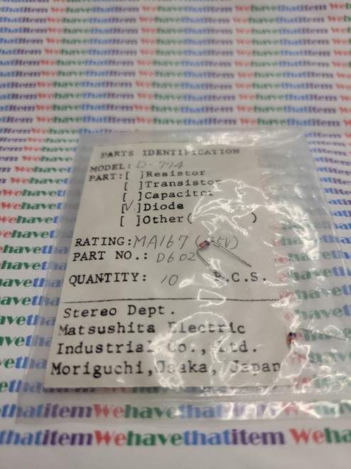 MA167 / DIODE / BENT  LEADS /  10 PIECES (qzty)