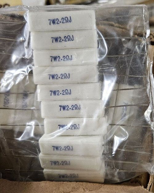 2.2ohm 7w CEMENT RESISTOR WITH AXIAL LEADS / 10 PIECES /  (qzty)
