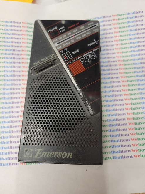 Vintage EMERSON P3761 AM/FM Transistor Radio (QZTY)