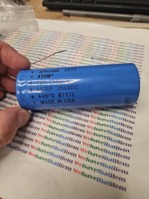 450uF 250v Sprague Axial Electrolytic Capacitor  / 1 PIECES (qzty)