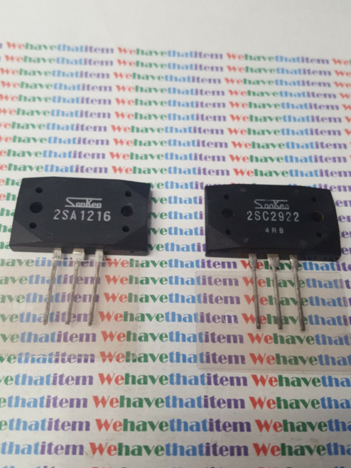 2SA1216 + 2SC2922 / TRANSISTOR with Insulators / 1 PAIR   (qzty)