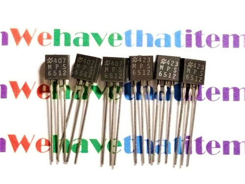 MPS6512 / CROSSES TO ECG229, NTE229 / TRANSISTOR / TO92 / 6 PIECES  (qzty)