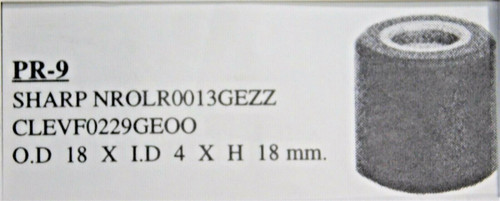 SHARP / NROLR0013GEZZ, CLEVF0229GEOO/ PINCH ROLLER / PR9 / 1 PIECE (qzty)
