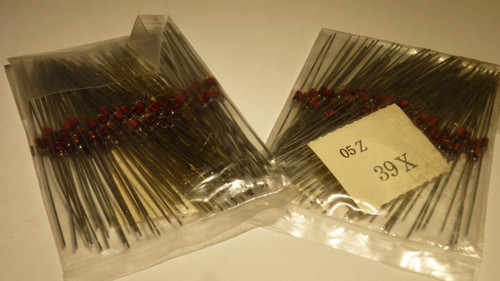 39v 1/2w ZENER DIODE /COMPARABLE TO ECG5038A, NTE5038A /200 PIECES (qzty)