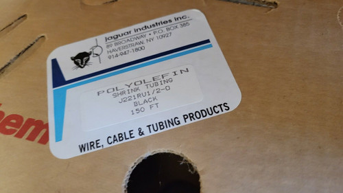 10 FOOT /  RAYCHEM / SHRINK TUBING / BLACK /  POLYOLEFIN / J221RU1/2-4 (qzty)