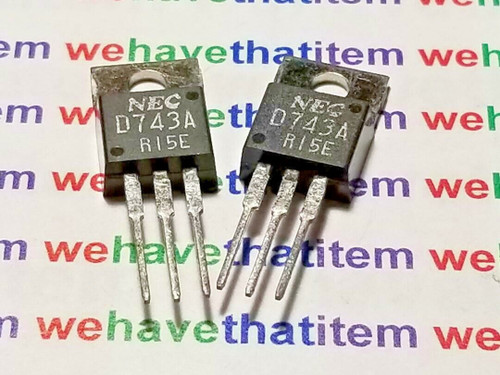 2SD743A  / D743A / TRANSISTOR / TO220 / 2 PIECES  (qzty)