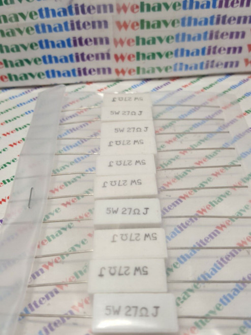 27OHM 5WATT CEMENT RESISTOR / 10 PIECES (qzty)