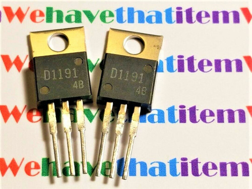 2SD1191 / D1191 / TRANSISTOR / TO220 / 2 PIECES  (qzty)