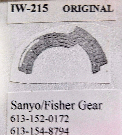SANYO  FISHER / 613-152-0172 / 613-154-8794 / GEAR / IW215 / 1 PIECE (qzty)