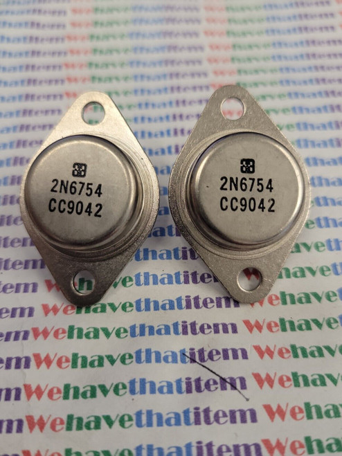 2N6754 / TRANSISTOR / TO3 / 2 PIECES (qzty)