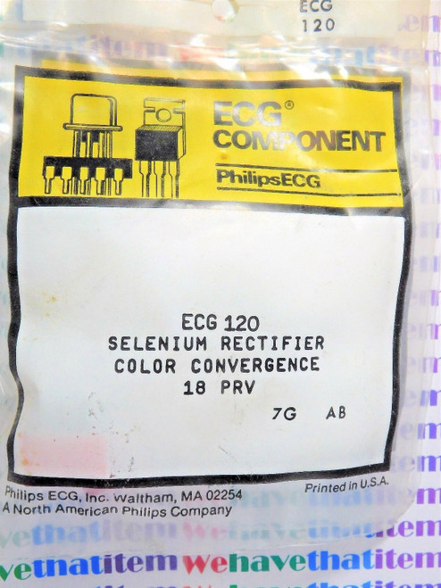ECG120 / COMPARABLE TO NTE120 / SELENIUM RECTIFIER / 2 PIECES (qzty)
