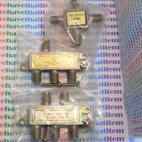SPLITTER KIT / 1 PIECE EACH 2 WAY, 3 WAY, 4 WAY / 5-900Mhz / 3 PIECES (qzty)