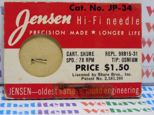 JENSEN / JP-34 / REPLACES SHURE 98B15-31 / 1 PIECE (qzty)