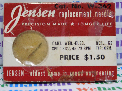 JENSEN / W-362 / REPLACES WEB. ELECTRIC G-2 / 1 PIECE (qzty)